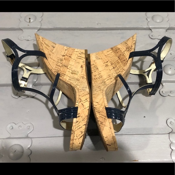 Michael Kors navy wedge heel- Size 7 - Picture 3 of 6